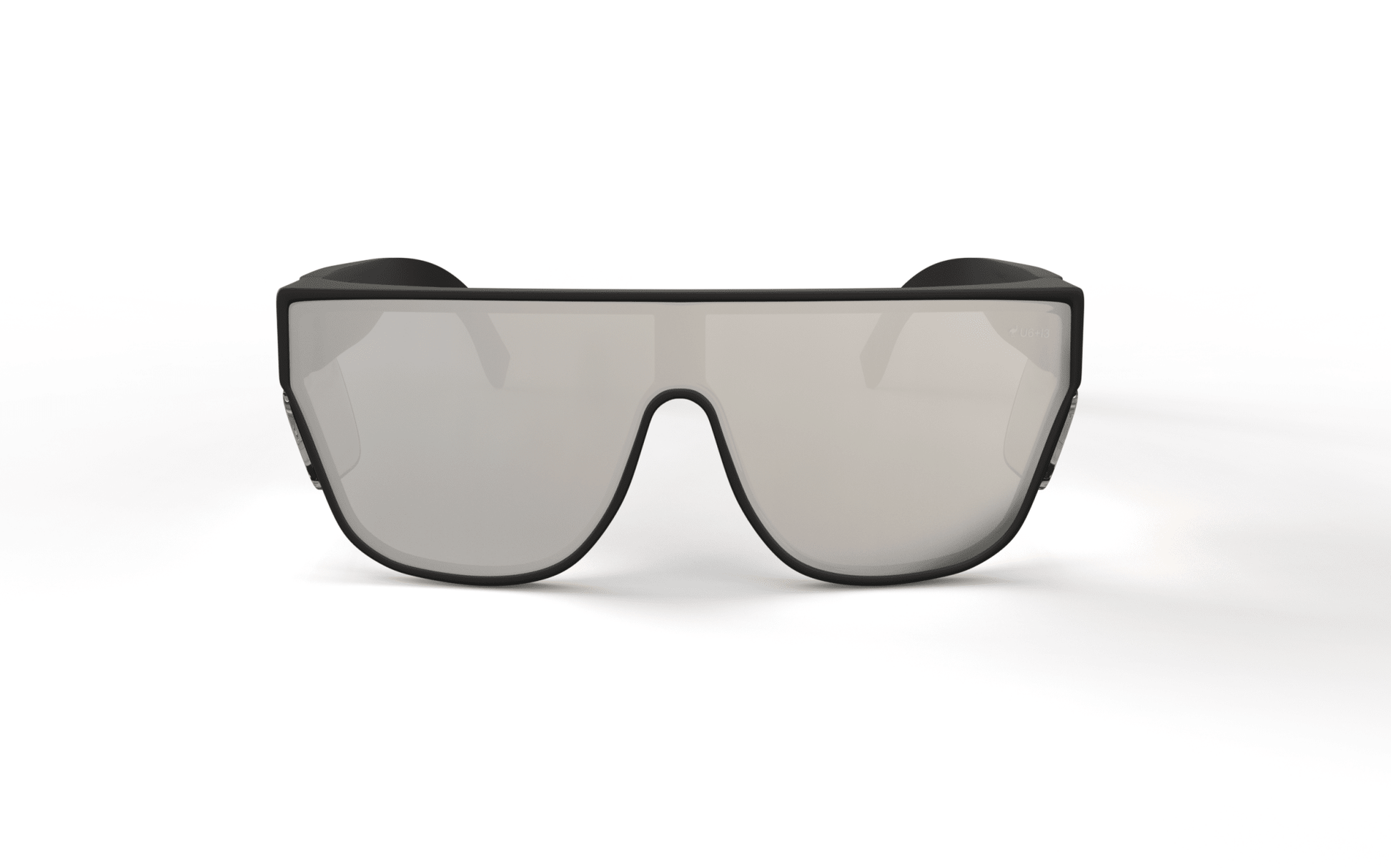 The Boss - Black Matt Frame Clear sides - Silver Polarised - EMU Safety